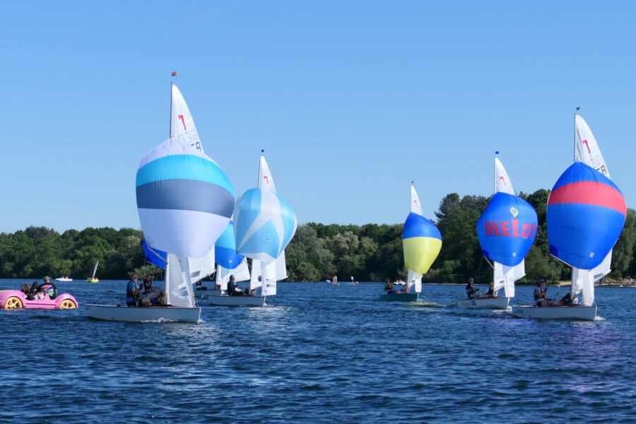 Spie-Nutzung beim Vorwindkurs auf der Regatta